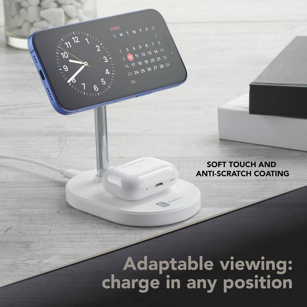 Immagine del prodotto CELLULARLINE - MAG DUO Station di ricarica wireless-Bianco