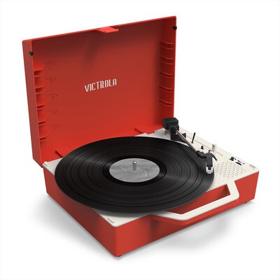 VICTROLA - Piatto giradischi RE-SPIN-ROSSO