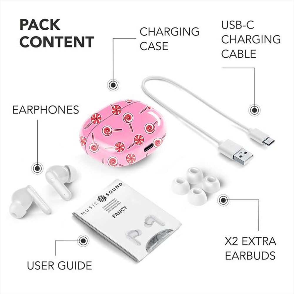 Immagine del prodotto CELLULARLINE - Auricolare bluetooth FANCY-Rosa