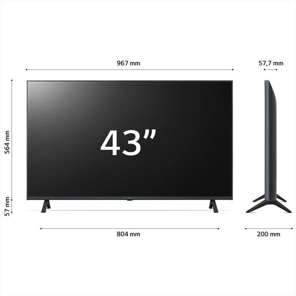 "LG - Smart TV LED UHD 4K 43\" 43UR78006LK-Nero"