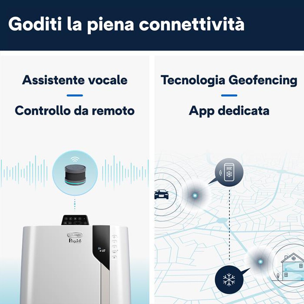 "DE LONGHI - PAC EX130 CST WIFI Condizionatore portatile-Bianco"