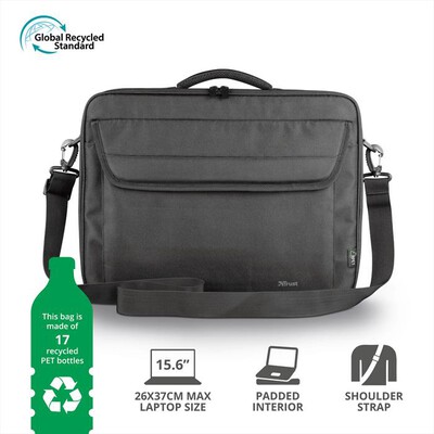 TRUST - ATLANTA LAPTOP BAG 15.6"-Black