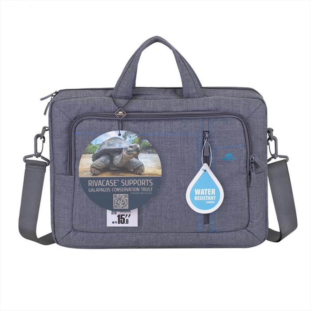 "RIVACASE - 7530 BORSA DI TELA CON TRACOLLA PER NOTEBOOK 15-Grigio"