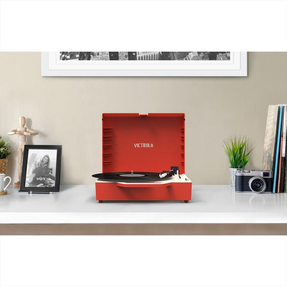 "VICTROLA - Piatto giradischi RE-SPIN-ROSSO"