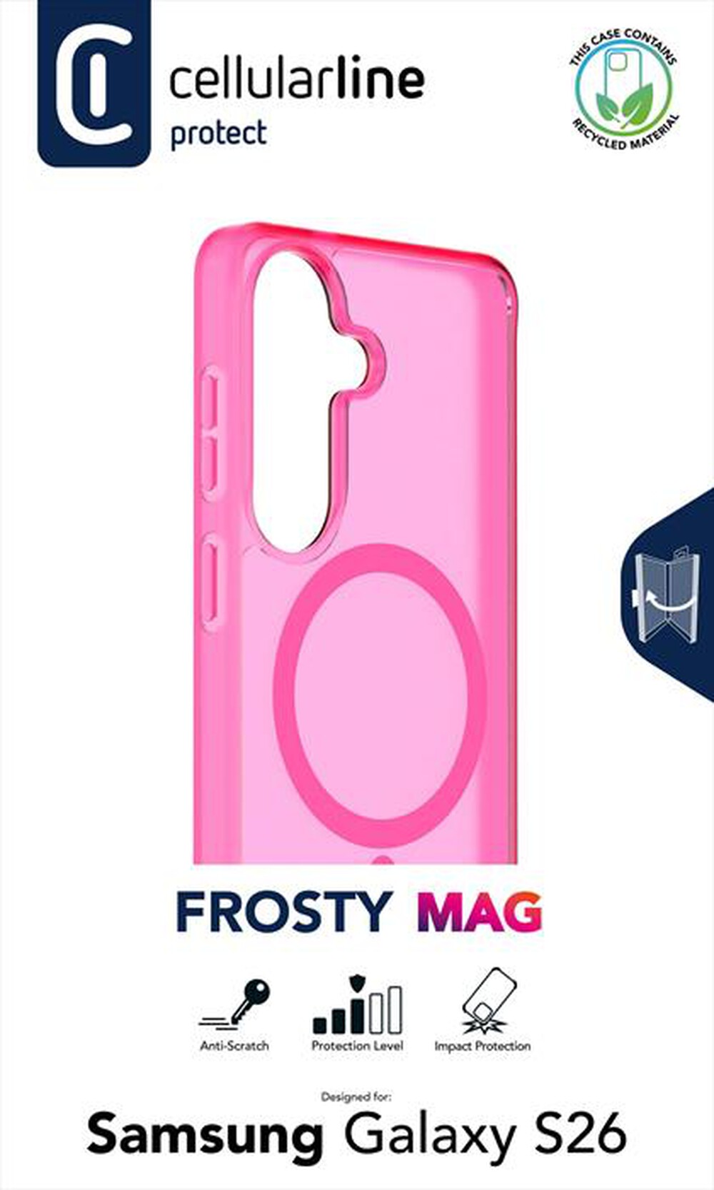Immagine del prodotto CELLULARLINE - Cover FROSTY MAG per Galaxy S26-Trasparente