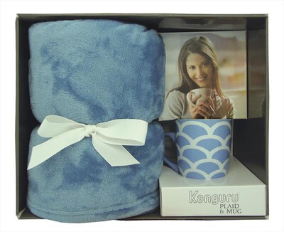 KANGURU - 1147 Plaid&Mug Ocean-Ocean