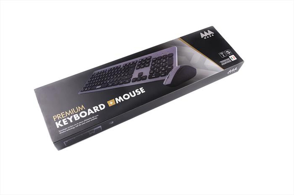 Immagine del prodotto AAAMAZE - KEYBOARD+MOUSE WIRELESS PREMIUM-Nero