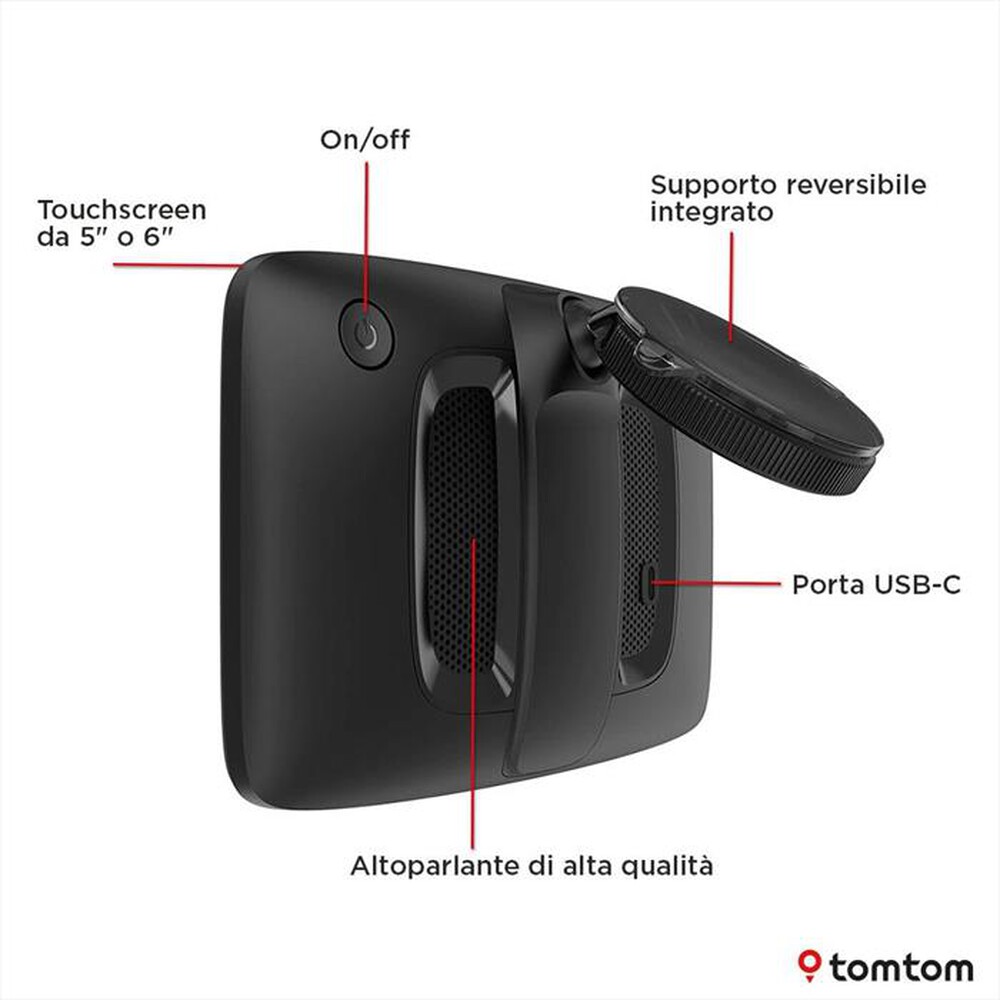 "TOM TOM - GO CLASSIC 6\" DI 2A GENERAZIONE-Nero"