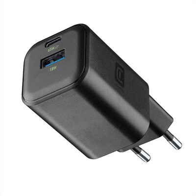 CELLULARLINE - Caricabatterie da rete MULTIPOWER GAN 65W-Nero