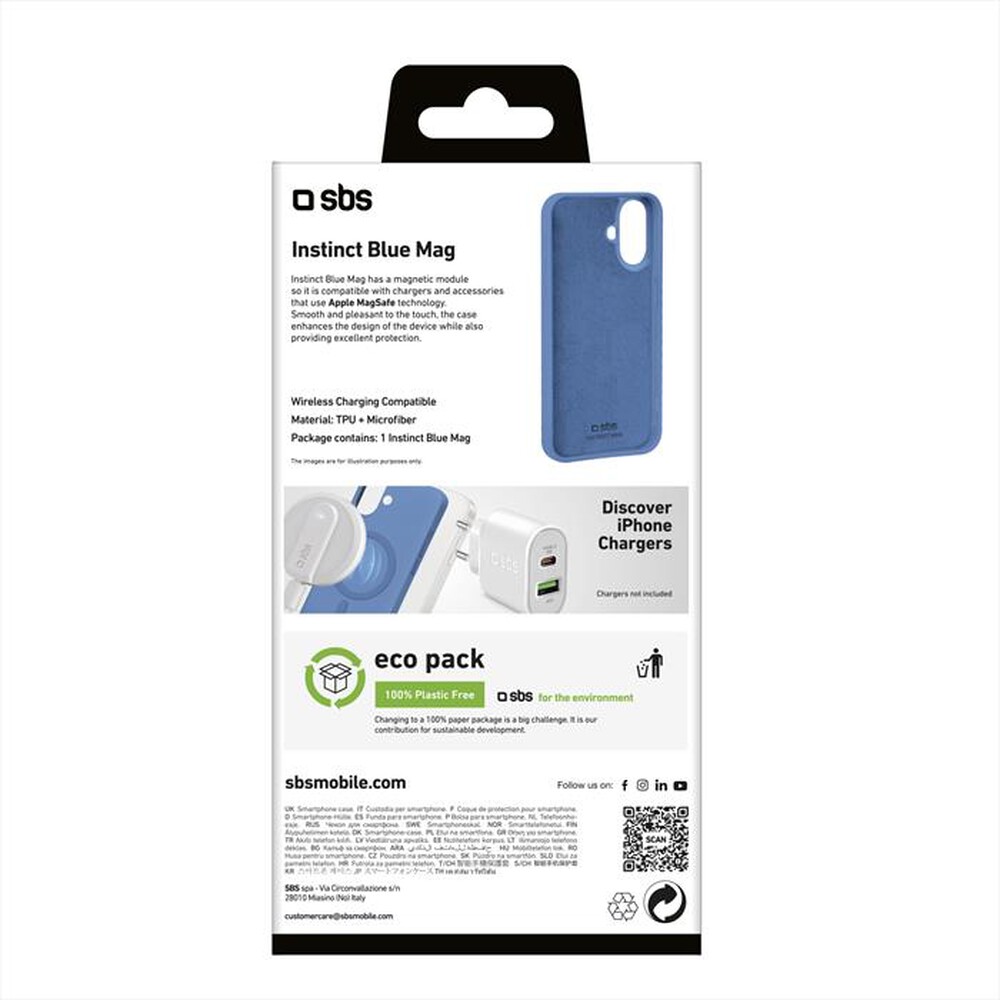Immagine del prodotto SBS - Cover Instinct Mag iPhone 16 Plus TEINSTMAGIP1667B-Blu