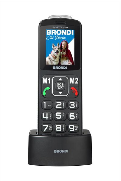 BRONDI - Cellulare AMICO FLASH-BLACK