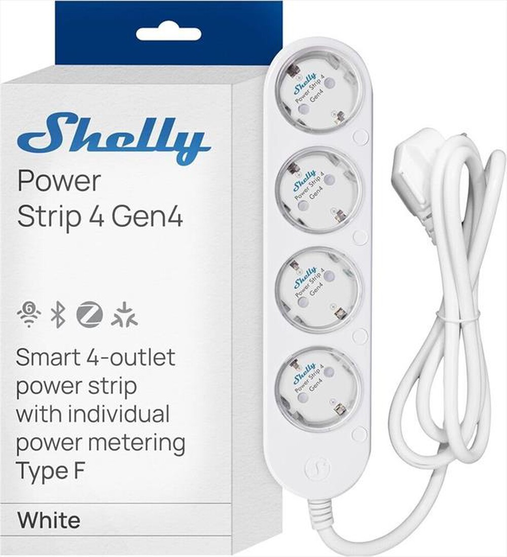 Immagine del prodotto SHELLY - Multipresa Smart POWER STRIP 4 GEN4-bianco