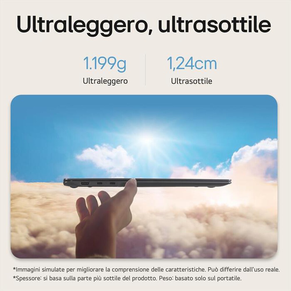 "LG - Notebook GRAM PRO 16Z90SP 16\" ultraleggero-Nero"