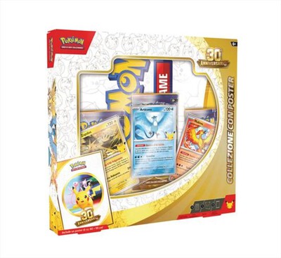 POKEMON - 30mo anniversario Poster + 3 Carte Olo + 3 Buste-Multicolore