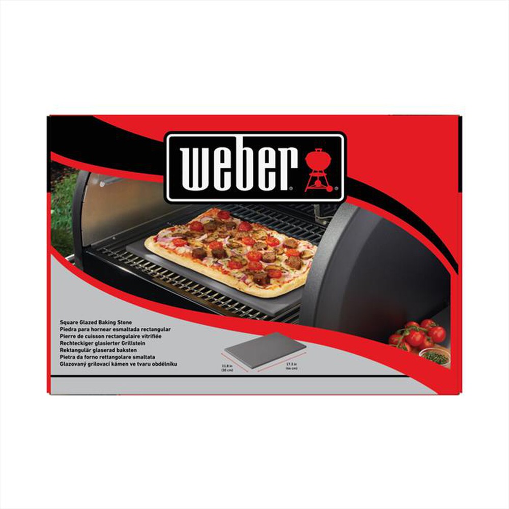 "WEBER - PIETRA FORNO PER PIZZA RETTANG - 30X44CM-grigio"