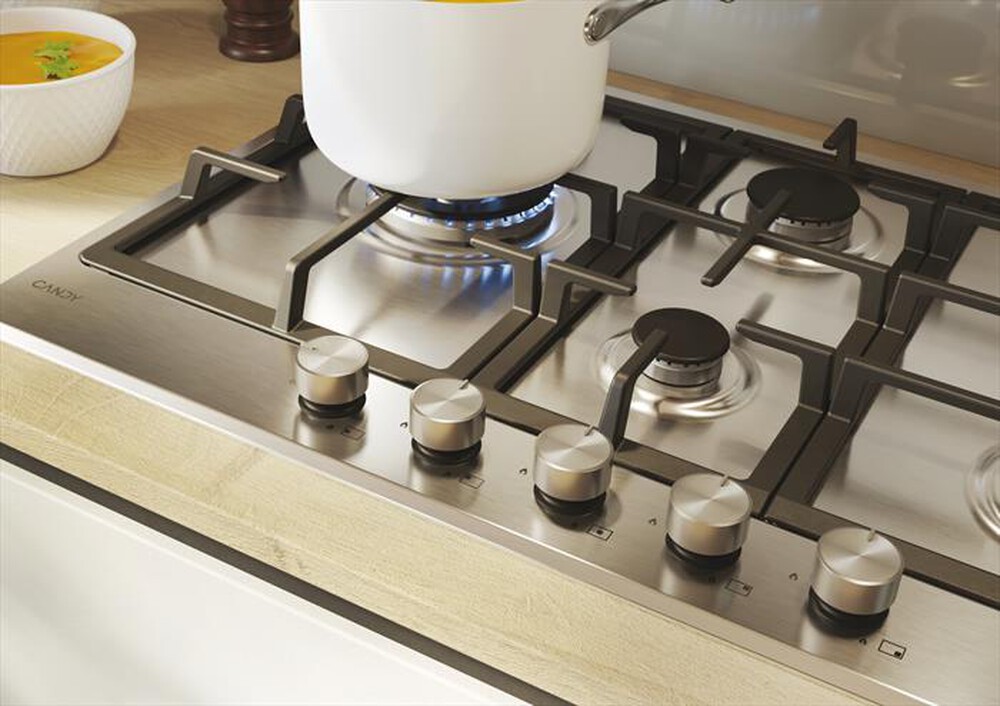Immagine del prodotto CANDY - Piano cottura gas CHG7WL4WTX 74,5 cm-Acciaio inox