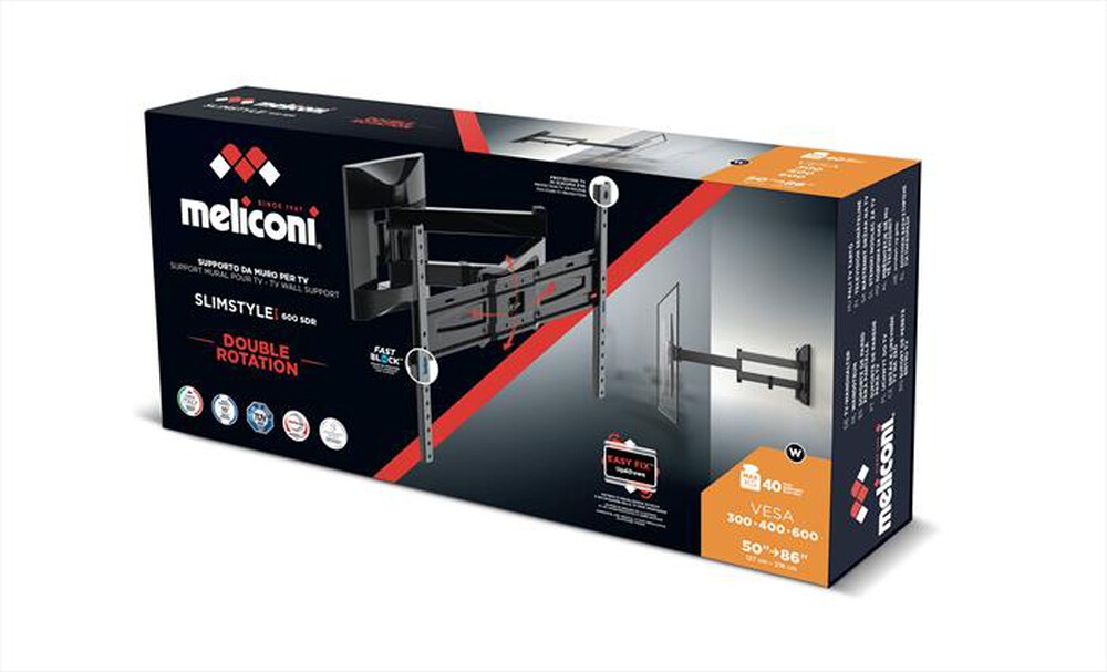 Immagine del prodotto MELICONI - Supporto TV SLIMSTYLE PLUS 600 SDR-Nero