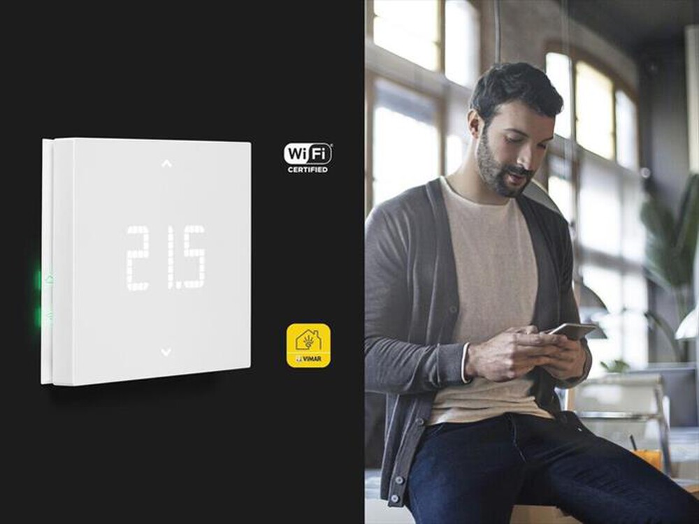 "VIMAR - TERMOSTATO CONNESSO WIFI PARETE-White"