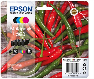 EPSON - INK SERIE PEPERONCINO MULTIPACK 503 STD-NERO/CIANO/MAGENTA/GIALLO