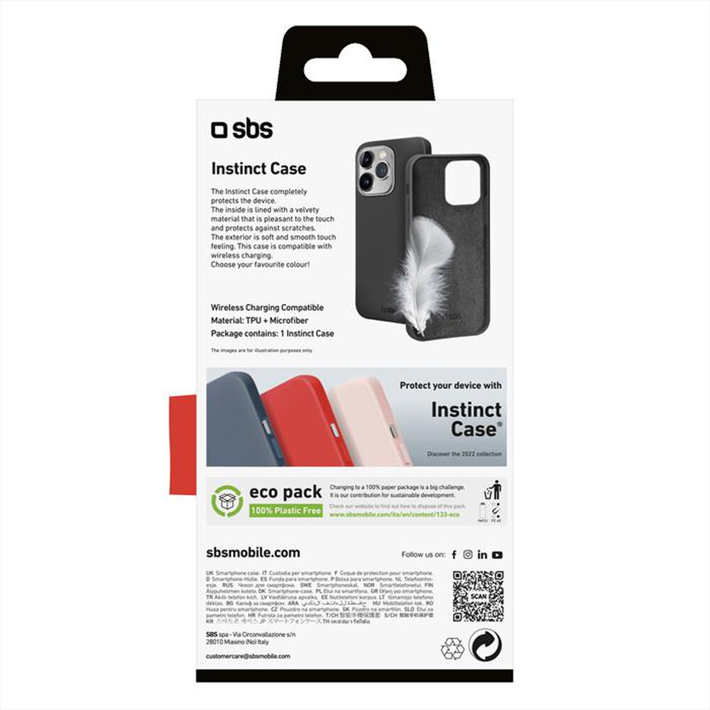 "SBS - Cover Instinct TEINSTIP1461PK per iPhone 14 Pro-Nero"