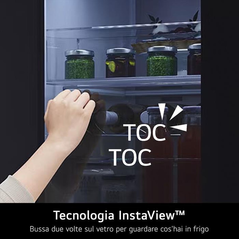 "LG - Frigorifero side by side GSGV81EPLL InstaView - E-Black"