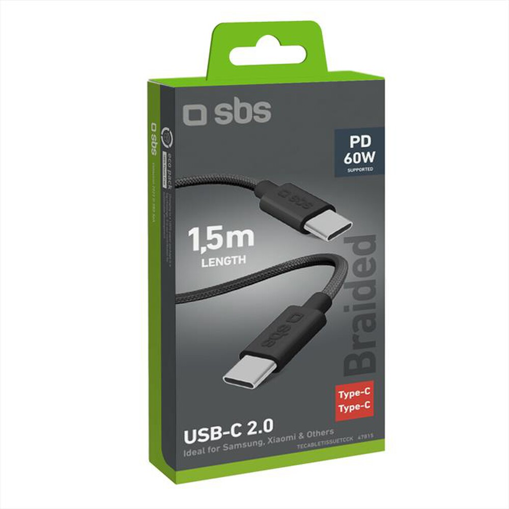 "SBS - Cavo TECABLETISSUETCCK per i dispositivi con USB-C-Nero"