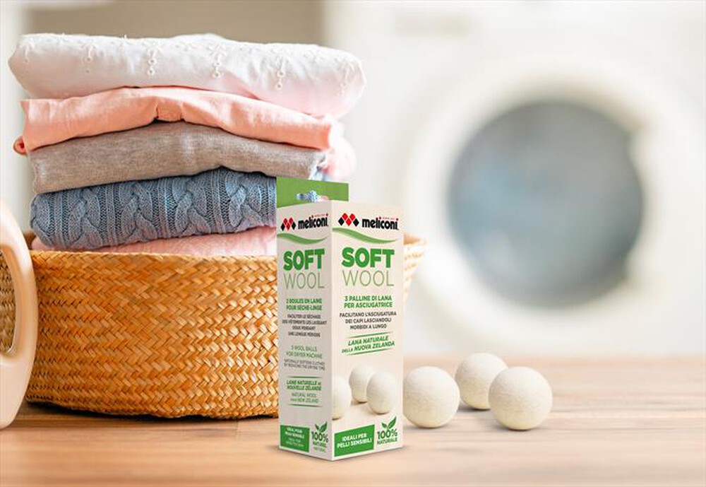 Immagine del prodotto MELICONI - Sfere in lana per asciugatrice SOFT WOOL 3 PZ-Lana neozelandese