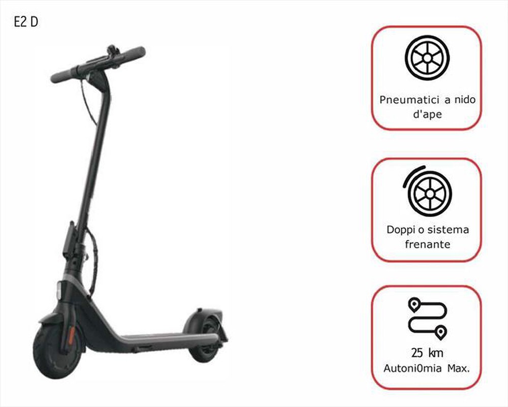 "SEGWAY - Monopattino elettrico NINEBOT E2 D-nero"