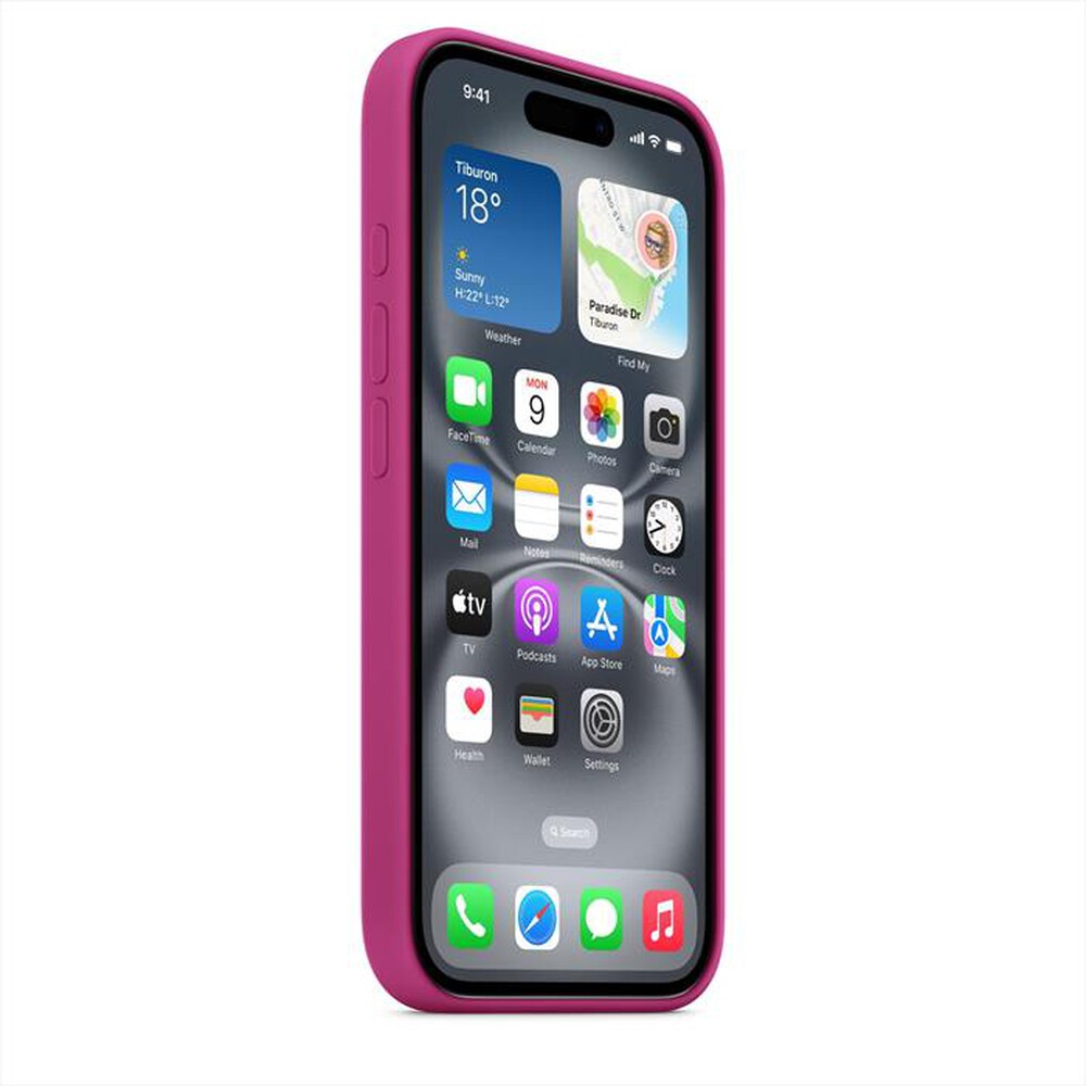 "APPLE - Custodia MagSafe in silicone MYY53ZMA iPhone 16-Fucsia"