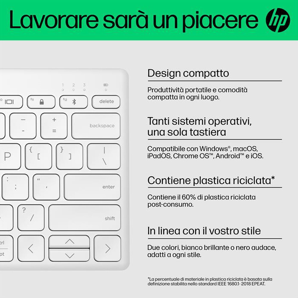 Immagine del prodotto HP - TASTIERA BLUETOOTH COMPATTA 350-Bianca
