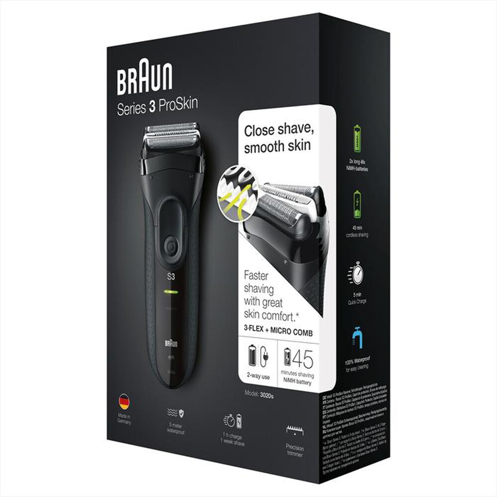 Immagine del prodotto BRAUN - SERIES 3 PROSKIN 3020S-NERO