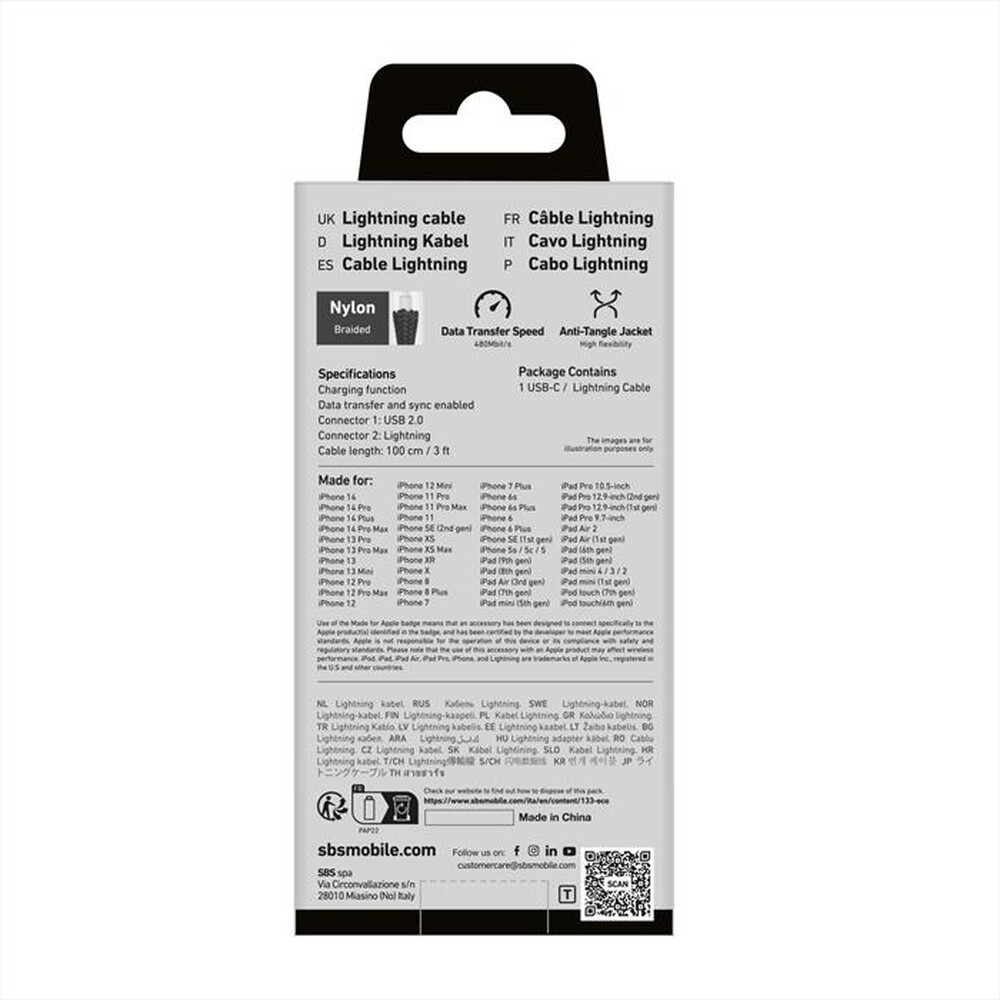 Immagine del prodotto SBS - TECABLEUSBIP589BS-Argento