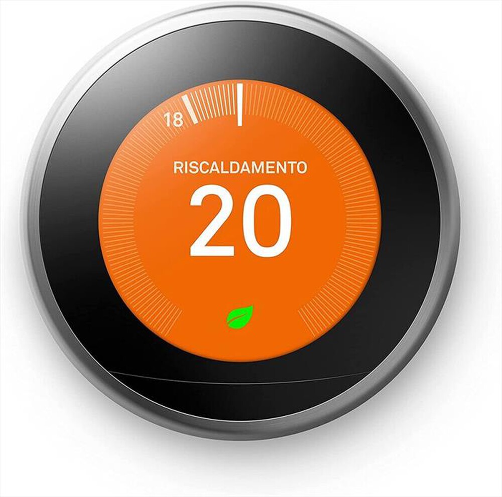 "GOOGLE - NEST LEARNING THERMOSTAT-Acciaio inox"