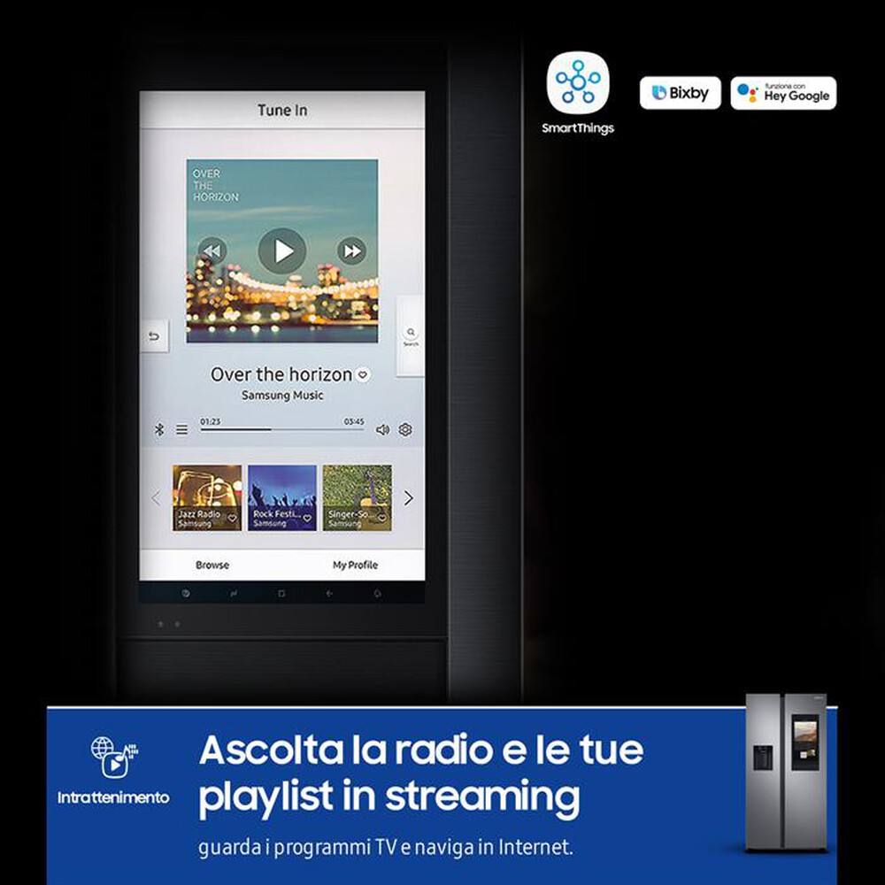 "SAMSUNG - Frigorifero side by side RS6HA8880S9/EF Classe F-Metal Inox"