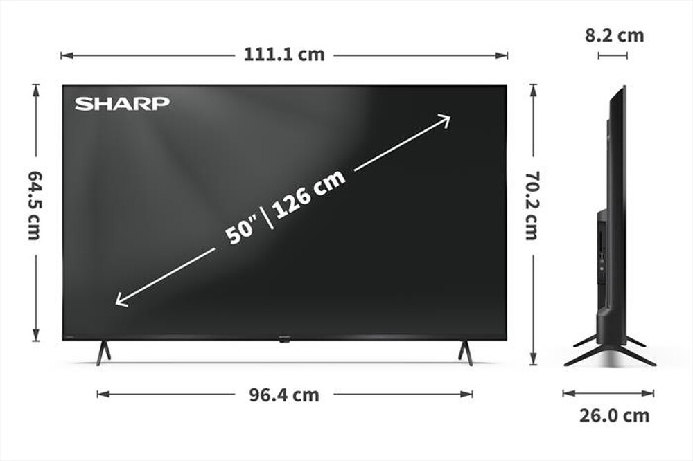 Immagine del prodotto SHARP - Smart TV 50" 4K QLED 50HP5765E-Nero