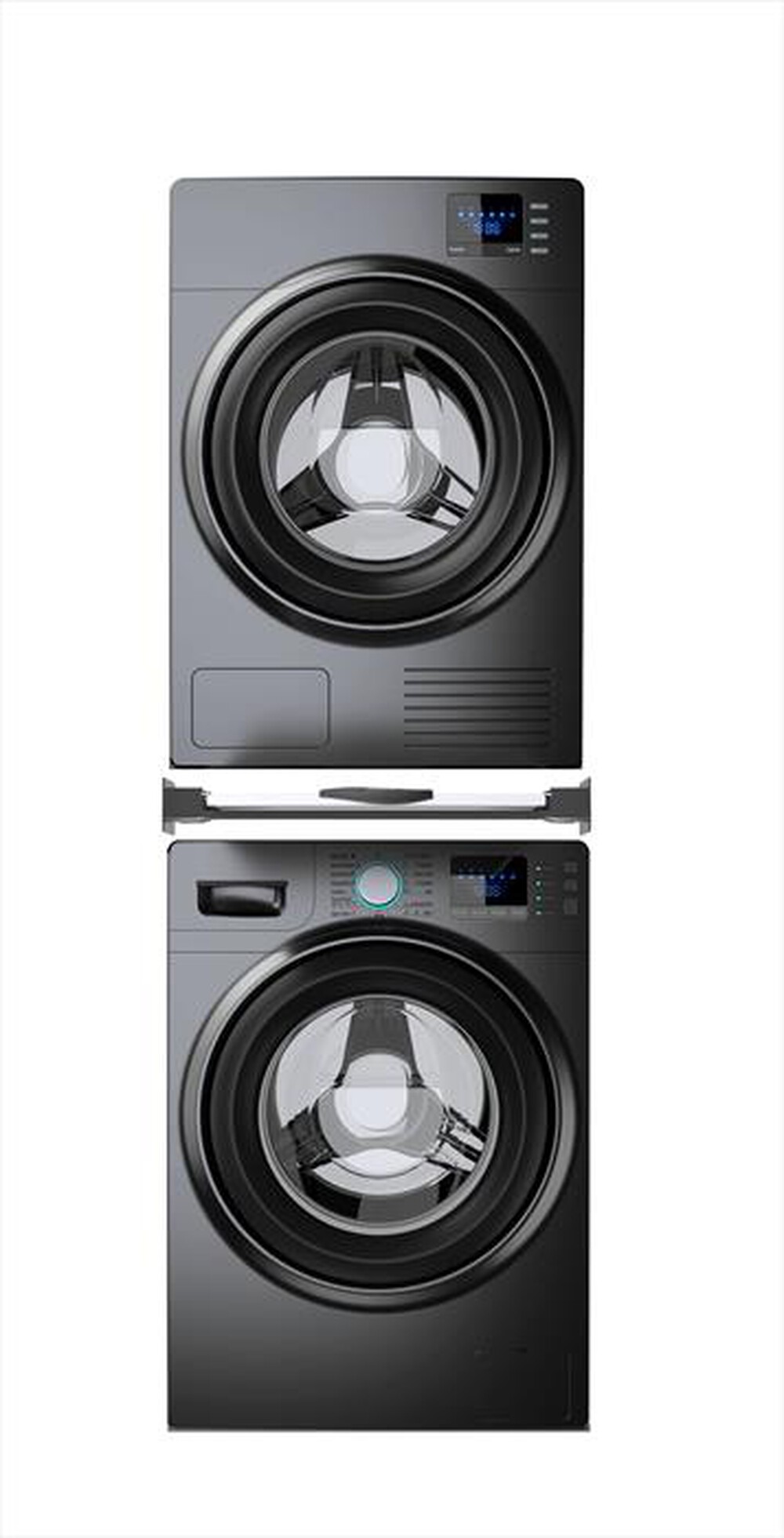 Immagine del prodotto MELICONI - Kit di sovrapposizione lavatrice TORRE DARK-Tecnopolimero Nero e legno gri