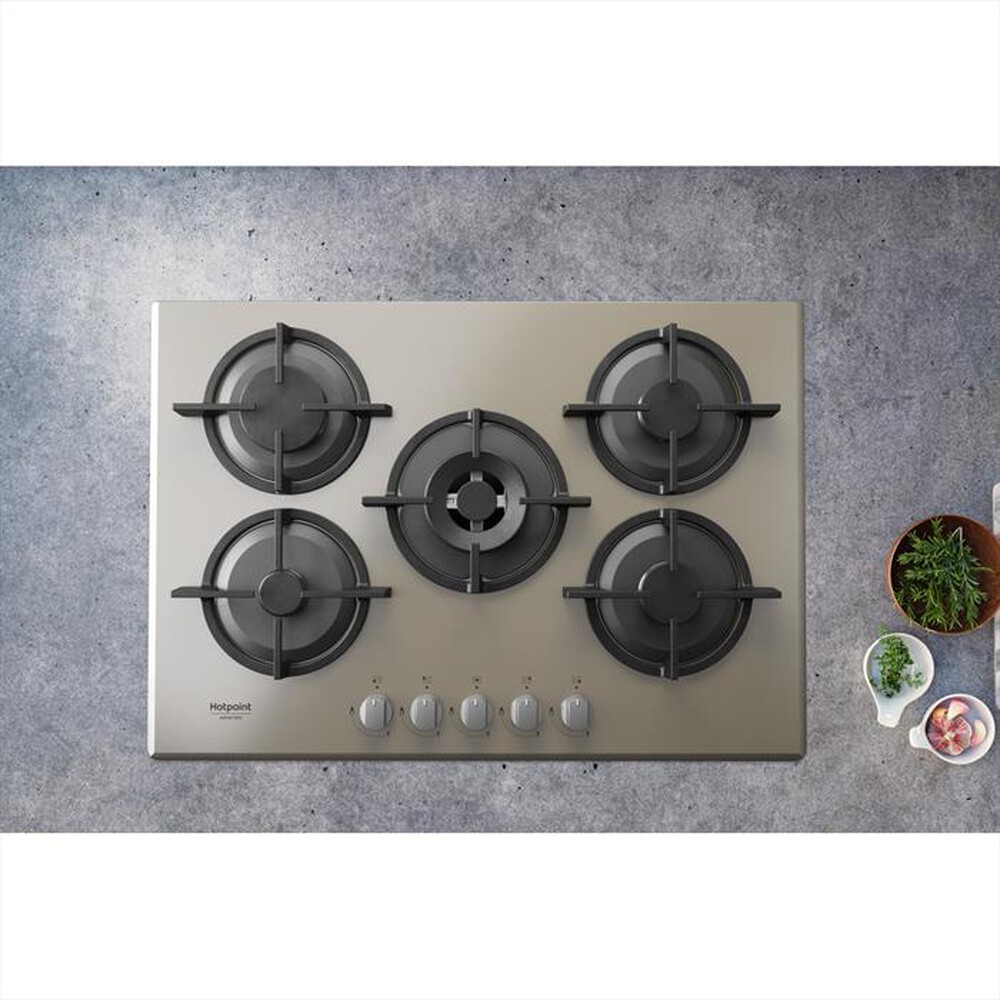 "HOTPOINT ARISTON - Piano cottura a gas HAGD 72S/CH 5 fuochi 73cm"