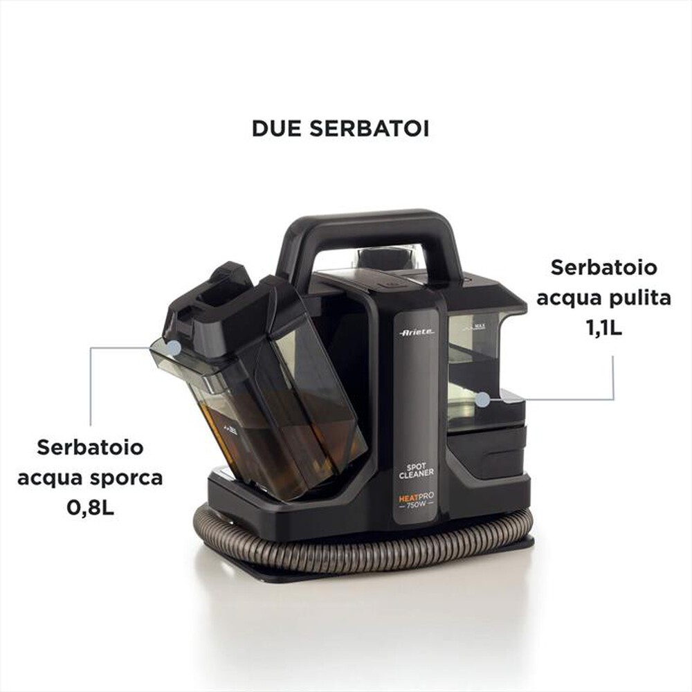 Immagine del prodotto ARIETE - Lavatappeti 2482 SPOT CLEANER HEAT PRO 750W-Nero