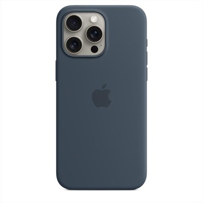 APPLE - Custodia MagSafe silicone iPhone 15 Pro Max-Blu tempesta