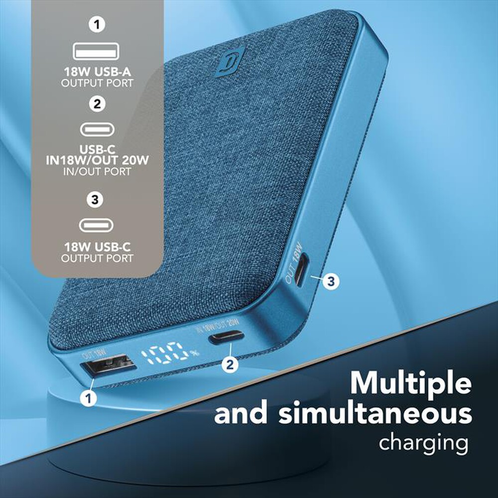 Immagine del prodotto CELLULARLINE - POWER BANK GLAM-Blu