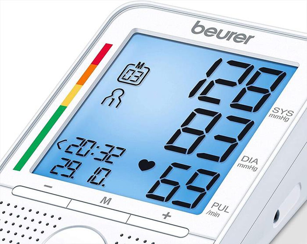 "BEURER - Misuratore di pressione da braccio BM 49 D/F/I/NL-Grigio, Bianco"