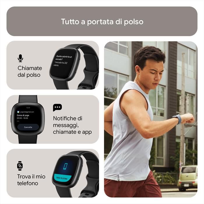 FITBIT VERSA 4 FB523BKBK NERO ALL GRIGIO GRAFIT