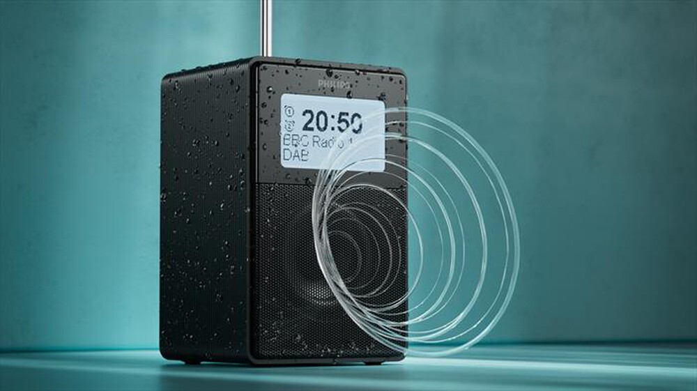 Immagine del prodotto PHILIPS - Radiosveglia impermeabile TAR5100/10-Black