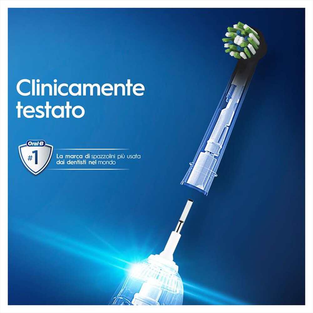 "ORAL-B - Testine Crossaction Con CleanMaximiser, 3 Pezzi-Nero"