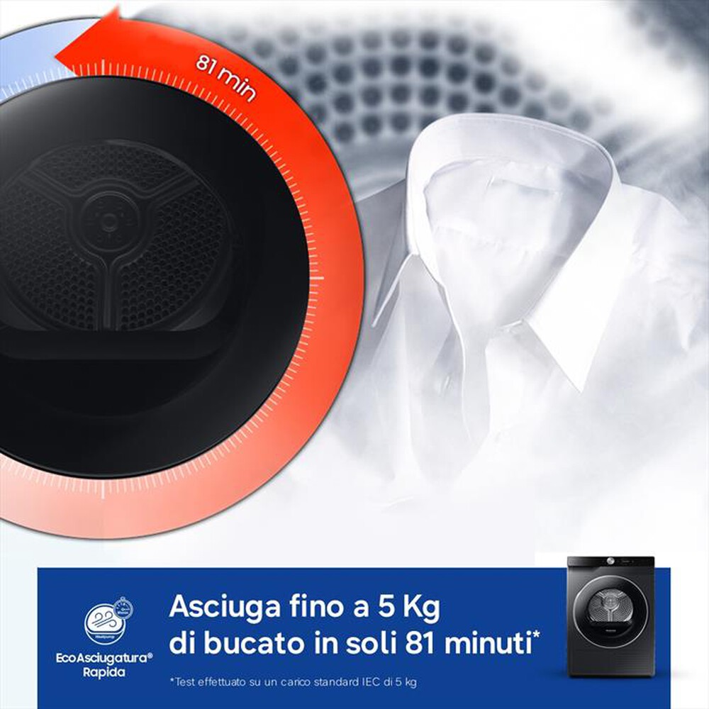 Immagine del prodotto SAMSUNG - Asciugatrice DV90DG6845LBU3 9Kg Classe A-Nero