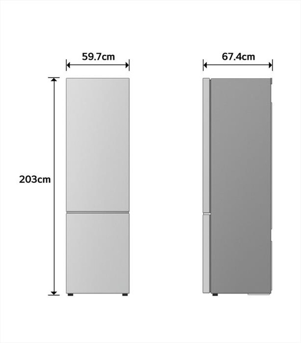 Immagine del prodotto LG - Frigorifero combinato GBBSJ20DEP Classe D 375lt