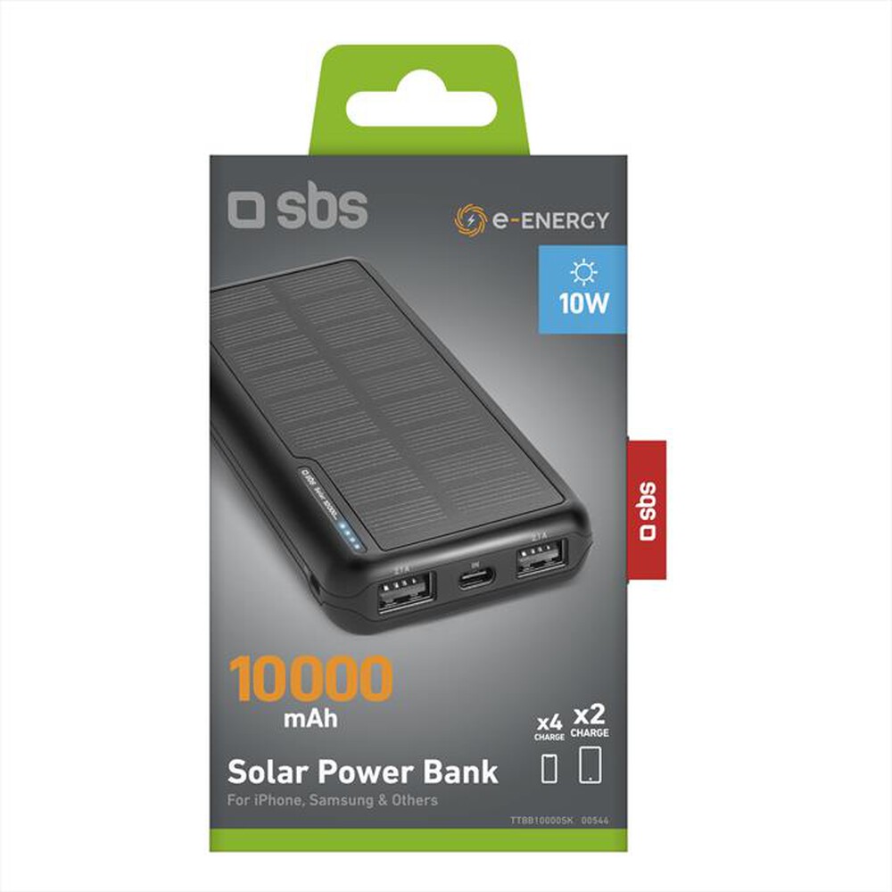 "SBS - Powerbank solare TTBB10000SK-Nero"