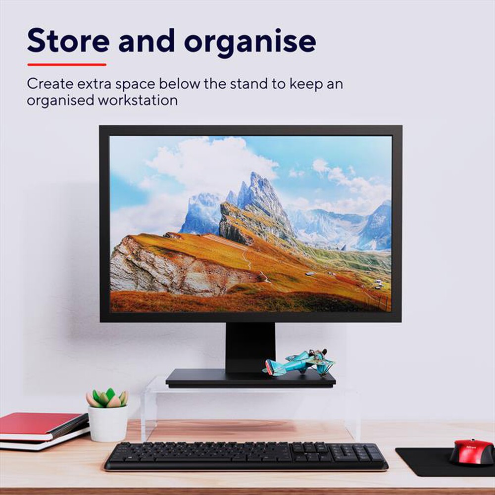 "TRUST - MONTA MONITOR STAND-Transparent"
