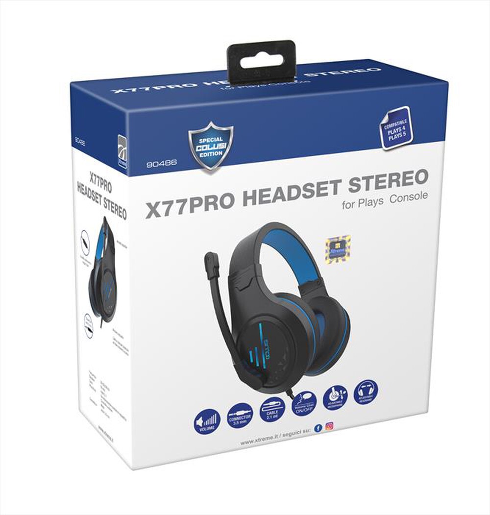 "XTREME - X77PRO HEADSET STEREO PS5-NERO/BLU"