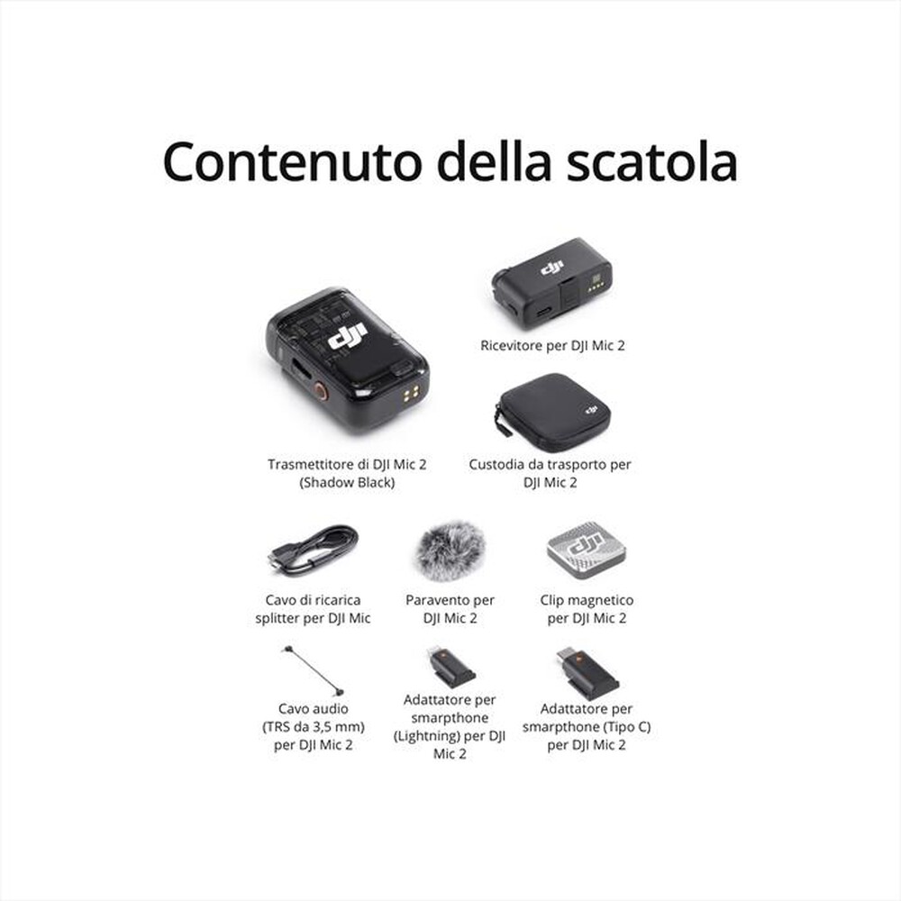 "DJI - MIC 2 (1 TX + 1 RX) (CE)-Black"